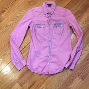 Pink acid washed Forever 21 shirt
